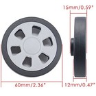Suitcase Wheels Replacement 360 Spinner 60mm X 12mm Kits 60mmx12mm 1pack