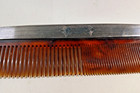 Vintage Sterling Silver Grip Celluloid 8 Inch Hair Comb-engraved-epa