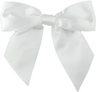 20pcs Satin Ribbon Bows 4 5in White Wedding Craft Scrapbooking Gift Wrapping