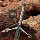 Hand Forged Damascus Steel Viking Sword Medieval Sword Scottish Claymore Sword