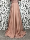 Elegant Blush Pink Lace Evening Gown Prom Wedding Guest Sz S 6 Nwt Bridesmaid  e