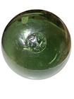 Antique B v Biri Glass Fishing Float Norway C 1857   1875 Green Two-dot Mark