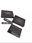  new  Ysl Saint Laurent Cardholder Black Quilted Leather Card Holder W Gold Logo