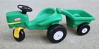 Vintage Little Tikes Green Tractor With Trailer Dollhouse John Deere Tractor