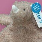 Carters Plush Pink Mauve Rhinoceros Teether Rhino Security Lovey Baby Toy  68406