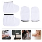 4pcs Paraffin Bath Mitts Booties Paraffin Heated Spa Mittens Foot Liners