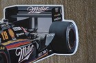 Vintage Miller Beer Racecar Metal Thin Sign Indycar  18 Bobby Rahal 1990 s 39 5 