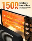 Electric Patio Heater Infrared Waterproof Remote Timer 3 Heat Settings 1500w