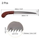 10  Hand Pruning Saw With Straight Blade Wood Handle For Camping Garden  2 Pcs