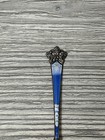 Vintage Norway Crown Sterling Silver Blue Enamel Spoon 4    - 8 77 Grams