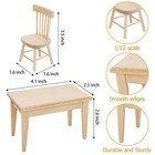 Nicunom Dollhouse Dining Room Furniture Set  1 12 Scale Miniature Table And 4   