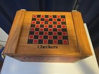 1990s Coca-cola Atlanta Ga Wooden Checkers Crate Storage Chest Box Game Board