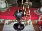 Antique Ge 12  Brass Blade Fan Brass Cage 3 Speed Vintage Working