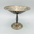 Sheffield Epc Silver Plated Compote Pedestal Dish Riser Grape Openwork 3961 Vtg