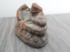 Antique Tibetan Mongolian  Buddhist Hand Made Clay Statue Fragment Base