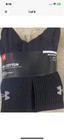 6 Pair Under Armour Men Crew Socks Black Size Large 8-12 Cotton Pack 76 22 2 