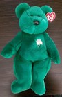 Ty Beanie Buddy Erin Green Bear Plush Original Toy 13  Mwmt s In Tag Protecter 