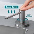 Kitchen Sink Soap Dispenser With 47  Long Hose Stainless Steel Countertop Pump