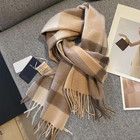 100  Wool Winter Scarf For Women Warm Long Solid Color Shawl Wrap Hijab Head 