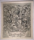 Richard Evelyn Byrd  1888-1957  Bookplate  Ex-libris  Arctic Explorer  Aviator