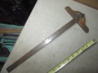 Vtg Woodworking  Architectural Drafting Adjustable Square User Made 1929 Copper