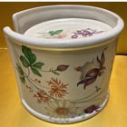 Vintage Ceramic Cottage 1991 Floral Coaster Set Of 10 With Holder Hand Painted