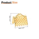 280pcs Ribbon Crimp Clamp Ends 8mm Bookmark Pinch Crimp Ends Gold