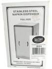 Napkin Dispenser Stainless Steel Tablecraft   221  lot Of 4  Nib Full Size
