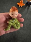 Vintage Pixie Elves With Red Hair National Potteries 3    Japan 1950   s Set Of 4