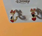 New Disney Parks Minnie Bow Heart Hoop Earrings 
