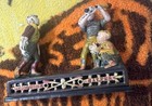 Vintage Hometown Battery Cast Iron Mechanical Coin Bank Baseball       