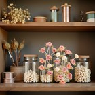 100 Pcs Multicolor 15mm Mini Rose Satin Bows Ribbon Flowers Appliques Sewing Diy