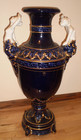 Vtg  Sevres Style Italian Porcelain Vase Urn 28  High 