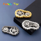 Metal Fidget Spinner Gear Chain Cnc Alloy Edc Stress Relief Adhd Focus Toy