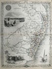 1851 Antique Map  New South Wales  Australia - John Tallis   Rapkin