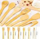 Wooden Spoons For Cooking 7piece Kitchen Nonstick Bamboo Cooking Utensils Set