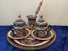 Turkish Coffee Set  Traditional Turkish Coffee Cups And Copper Coffee Pot Set