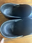 Dansko Women s Blue Black Paint Splatter Print Slip On Clog Nursing Shoes 40