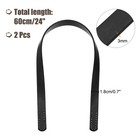 2pcs 24 Inch Leather Purses Straps Handbag Belt Band Bag Handles  Black