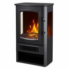 Freestanding Electric Fireplace With Dual Heat  3-sided Led Flame   Remote