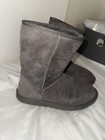 Ugg Classic Women   s Short Ii Boots Size 11- Gray Sheepskin Bootie Shoes Leather