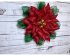 Christmas Wreath  Door Hanger  Christmas Decor  Poinsettia Wreath