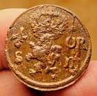 1671 Delaware Fur Trade Sweden 1 6 Ore Treasure Coin