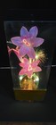 Vintage Fiber Optic Flower Lamp Gold Bottom Plastic Top
