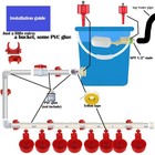 Automatic Chicken Water Cups chicken Water Feeder complete Set Pipeline Autom   
