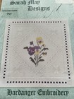 Sarah May Designs Hardanger Embroidery Chart- Hardanger Pansies