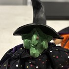 4 Vtg Russ Berrie Halloween Figurines Bumpkin Bears Grizelda Witch Cornpone Crow