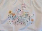 23  Drawstring Bag Hm W vtg Pillowcase Hand Emb W  sue Sunbonnet Doing Laundry 