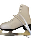 Size 2 American Athletic Girls Figure Skates Tricot White Lined