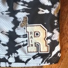 Ryoko Rain Mesh Athletic Shorts Tie-dye Black white Drawstring S